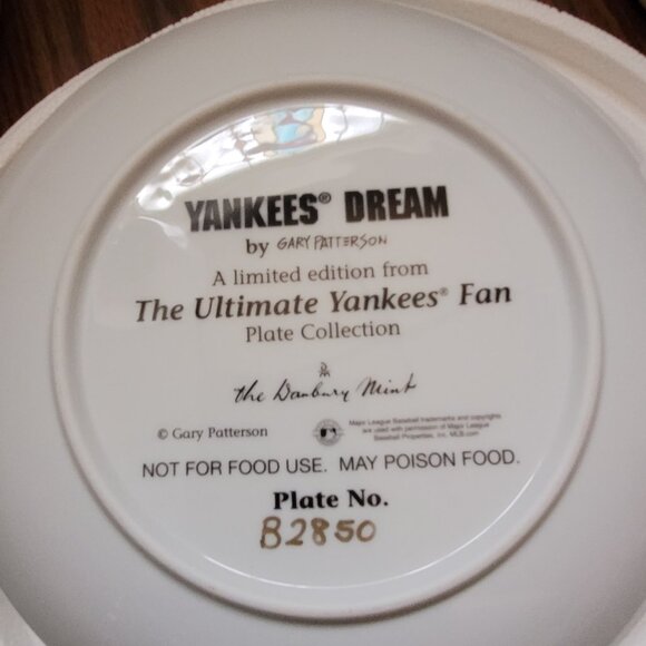 LIMITED ED DANBURY MINT THE ULTIMATE NY YANKEES FAN COLLECTOR'S PLATE SET 6 of 8 - Picture 5 of 15